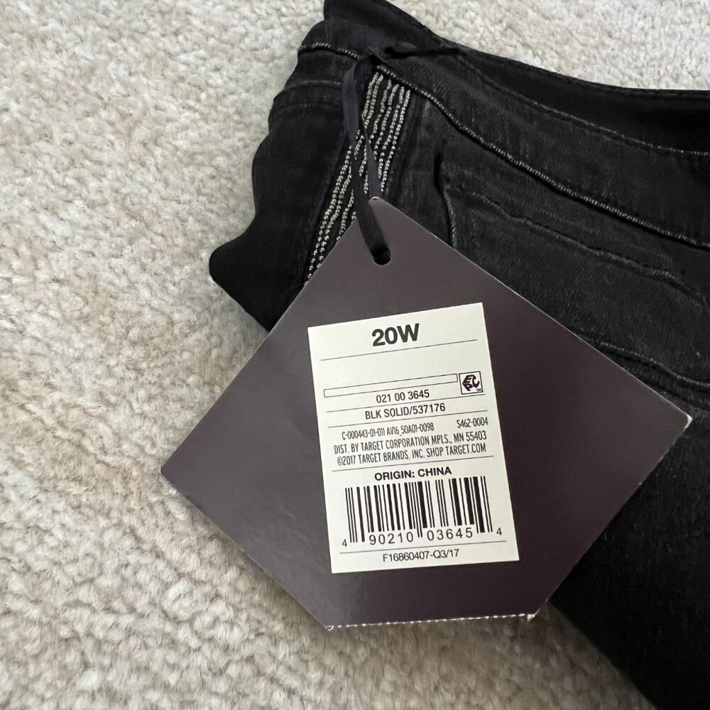 NWT Ava & Viv Super Stretch Jeggings Skinny Jeans 20W Black Boho - Picture 10 of 11